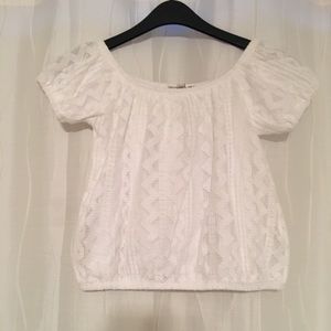 Off the shoulder White CropTop from Express